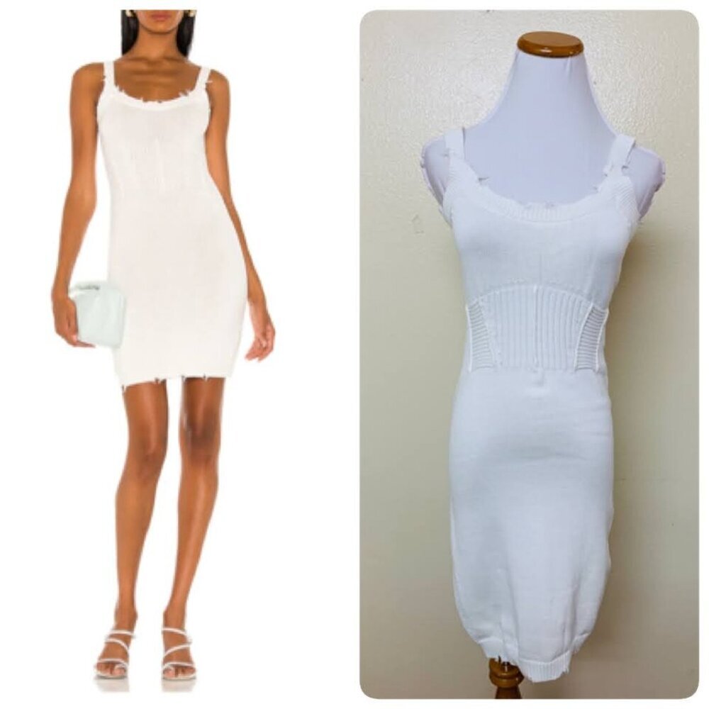 SER.O.YA White Spaghetti Strap Slip Dress
